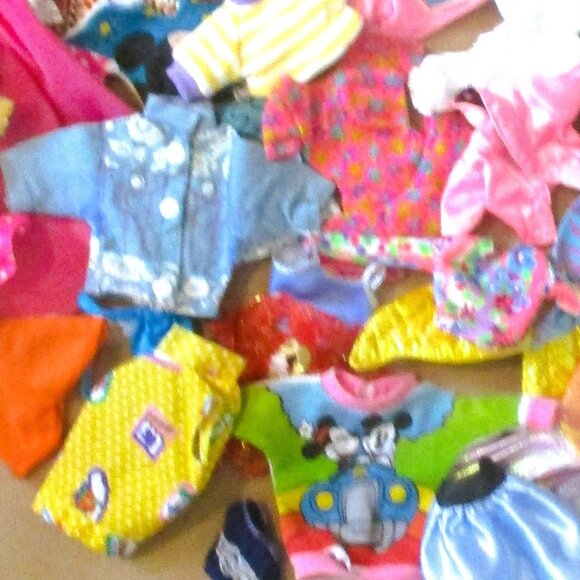 40 Pc Barbie Doll Clothes Bundle Dresses Tops Pants Accessories Vibrant Colors - Picture 2 of 4